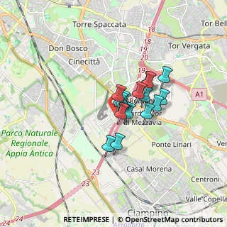 Mappa Via del Fosso di Gregna, 00173 Roma RM, Italia (1.08688)