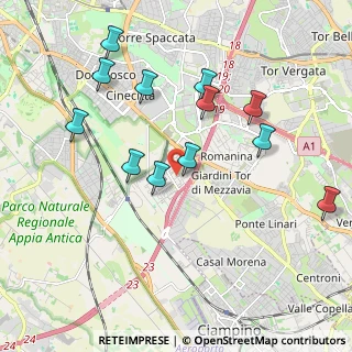 Mappa Via del Fosso di Gregna, 00173 Roma RM, Italia (2.13167)
