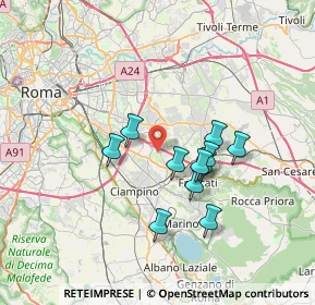 Mappa Via Angelo Brelich, 00133 Roma RM, Italia (6.12636)