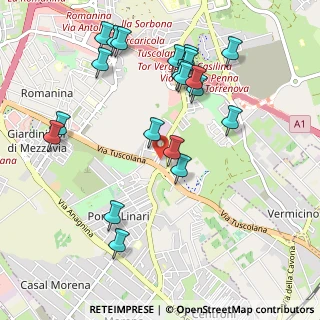 Mappa Via Mottafollone, 00173 Roma RM, Italia (1.162)