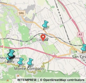 Mappa Via Togliatti Palmiro, 00030 Colonna RM, Italia (3.36545)