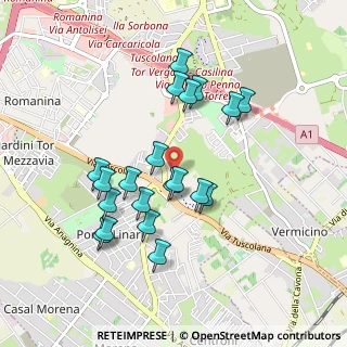 Mappa Via Simeri Crichi, 00173 Roma RM, Italia (0.899)