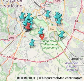 Mappa Via Quarto della Torre, 00178 Roma RM, Italia (3.80813)