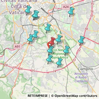 Mappa Via Quarto della Torre, 00178 Roma RM, Italia (3.94643)