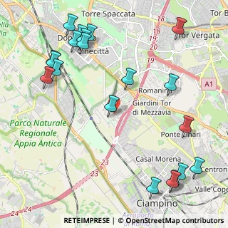 Mappa Via Bruno Saetti, 00173 Roma RM, Italia (2.985)