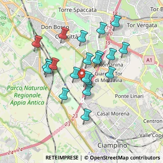 Mappa Via Bruno Saetti, 00173 Roma RM, Italia (1.727)