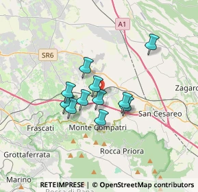 Mappa Via Frascati Colonna, 00030 Colonna RM, Italia (2.59091)