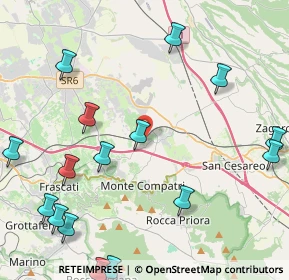 Mappa Via Frascati Colonna, 00030 Colonna RM, Italia (6.00938)