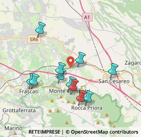Mappa Via Frascati Colonna, 00030 Colonna RM, Italia (3.69091)