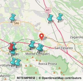 Mappa Via San Chiara, 00030 Colonna RM, Italia (5.115)