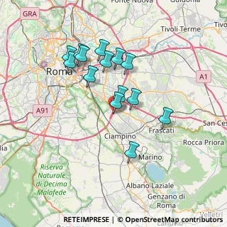 Mappa Via Ettore Gabrici, 00173 Roma RM, Italia (6.71857)