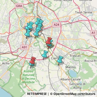 Mappa Via Santa Severina, 00178 Roma RM, Italia (7.09462)