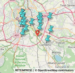 Mappa Via Santa Severina, 00178 Roma RM, Italia (7.39294)