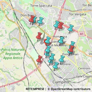 Mappa Via Alberto Burri, 00173 Roma RM, Italia (1.8695)