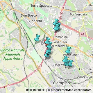 Mappa Via Alberto Burri, 00173 Roma RM, Italia (1.56867)