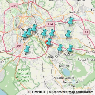 Mappa Via Alberto Burri, 00173 Roma RM, Italia (6.83)
