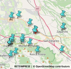 Mappa Via Fernando De Rossi, 00030 Colonna RM, Italia (5.2555)