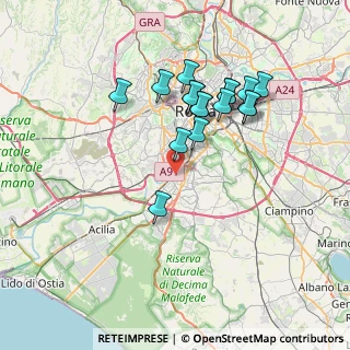 Mappa Via Eufrate, 00144 Roma RM, Italia (7.06176)