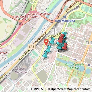 Mappa Via Eufrate, 00144 Roma RM, Italia (0.3615)