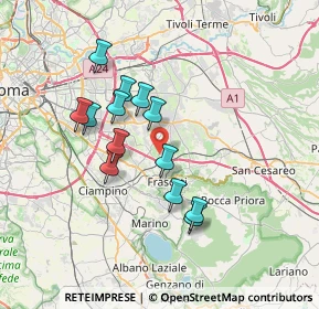 Mappa Vicolo di Pantano Secco, 00044 Frascati RM, Italia (6.47692)