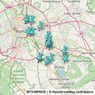 Mappa Via Massimo Severo Giannini, 00173 Roma RM, Italia (6.31882)