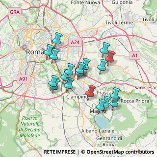 Mappa Via Massimo Severo Giannini, 00173 Roma RM, Italia (6.14789)