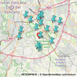 Mappa Via dei Lugari, 00178 Roma RM, Italia (3.71882)
