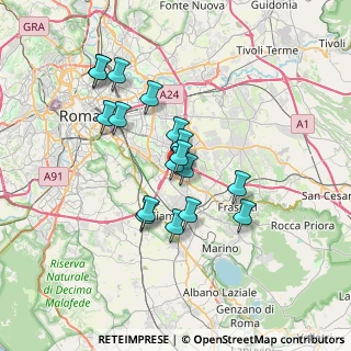 Mappa Via Massimo Severo Giannini, 00100 Roma RM, Italia (6.29471)
