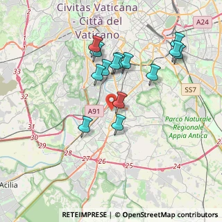 Mappa Via del Turismo, 00144 Roma RM, Italia (3.72857)