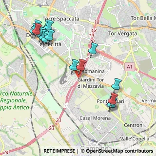 Mappa Via Roggiano Gravina, 00173 Roma RM, Italia (2.54353)