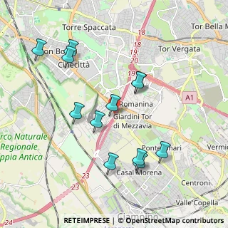 Mappa Via Roggiano Gravina, 00173 Roma RM, Italia (2.06333)
