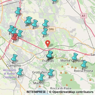 Mappa Via Grotte dello Stinco, 00044 Frascati RM, Italia (5.7485)