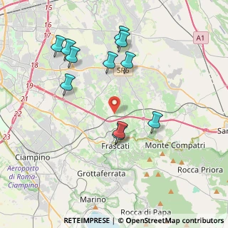 Mappa Via Grotte dello Stinco, 00044 Frascati RM, Italia (4.23818)