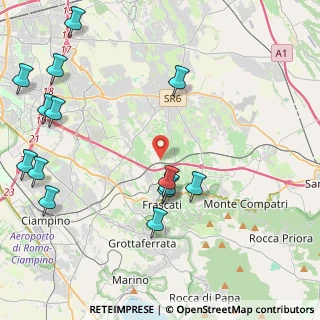Mappa Via Grotte dello Stinco, 00044 Frascati RM, Italia (5.69429)