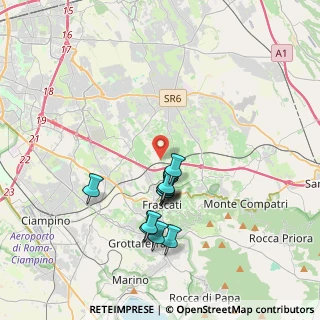 Mappa Via Grotte dello Stinco, 00044 Frascati RM, Italia (3.59636)