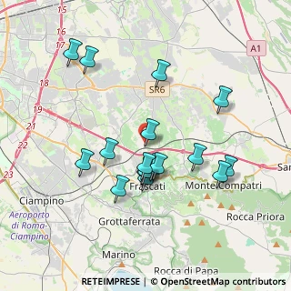 Mappa Via Grotte dello Stinco, 00044 Frascati RM, Italia (3.64588)