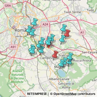 Mappa Via Roccabernarda, 00173 Roma RM, Italia (6.16158)
