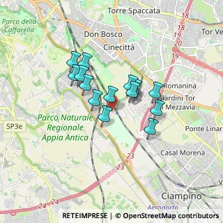 Mappa Via Longobucco, 00178 Roma RM, Italia (1.34857)