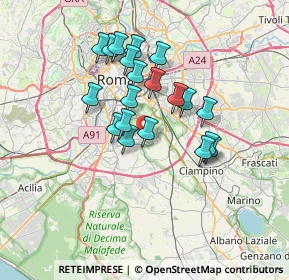 Mappa Via Viggiano, 00178 Roma RM, Italia (6.1145)