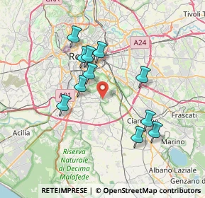 Mappa Via Viggiano, 00178 Roma RM, Italia (6.97909)