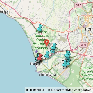 Mappa Viale Lingua D'Oca, 00054 Fiumicino RM, Italia (7.57067)