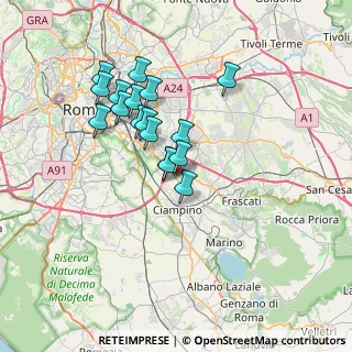 Mappa Via Anagnina, 00173 Roma RM, Italia (6.25941)