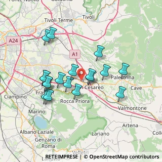 Mappa Via Degli Ulivi, 00030 San Cesareo RM, Italia (7.01667)