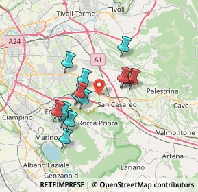 Mappa Via Valle Zita, 00030 Colonna RM, Italia (6.14071)