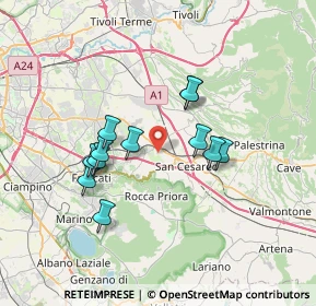 Mappa Via Valle Zita, 00030 Colonna RM, Italia (6.40917)