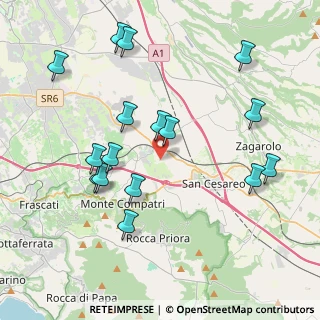 Mappa Via Valle Zita, 00030 Colonna RM, Italia (4.5075)