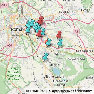 Mappa Via Lucio Colletti, 00173 Roma RM, Italia (6.60267)