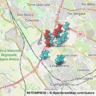 Mappa Via Roberto Paribeni, 00173 Roma RM, Italia (1.2285)