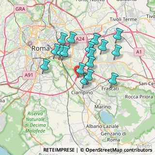 Mappa Via Roberto Paribeni, 00173 Roma RM, Italia (6.19529)