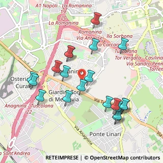 Mappa Via Maso Finiguerra, 00173 Roma RM, Italia (1.082)